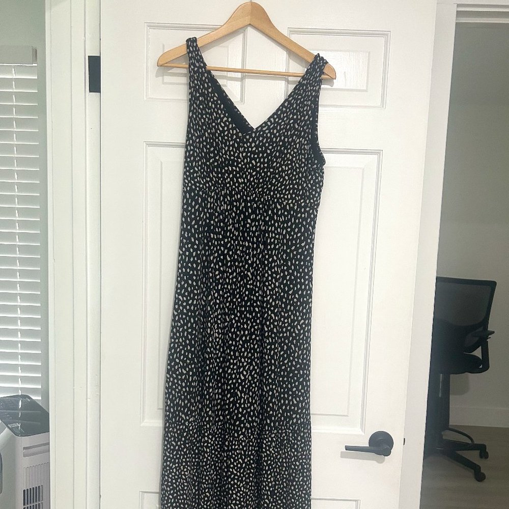 Black/cream Maternity Maxi Dress